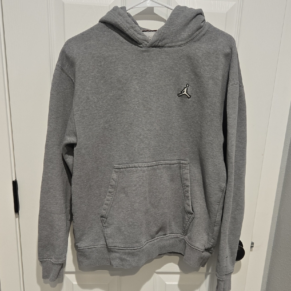 Jordan Gray Pullover Hoodie with Jumpman Patch